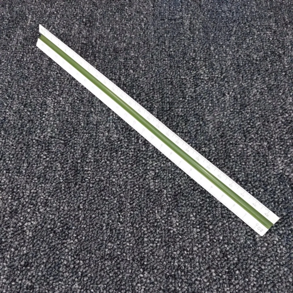 Keuffel & Esser Architect Scale Ruler 12in White Green Vintage 1631W Made in USA